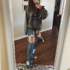 Artsy Destroyed Wrangler Jeans